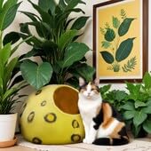 Luxurious Merino Wool Cat Cave (Cheetah)