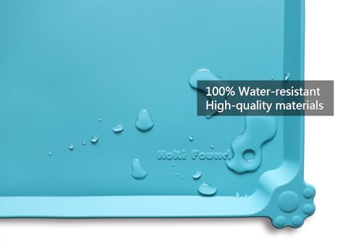 Silicone Pet Food Mats Tray (19" x 12" / Glacier)