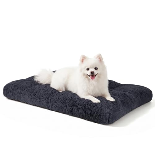 Dog Bed Crate Pad (23.0"L x 18.0"W x 3.0"Th / Dark Grey)