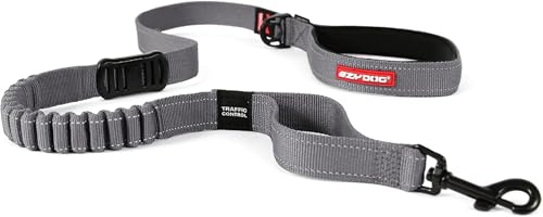 Zero Shock Bungee Dog Leash (Gray / 25-Inch)