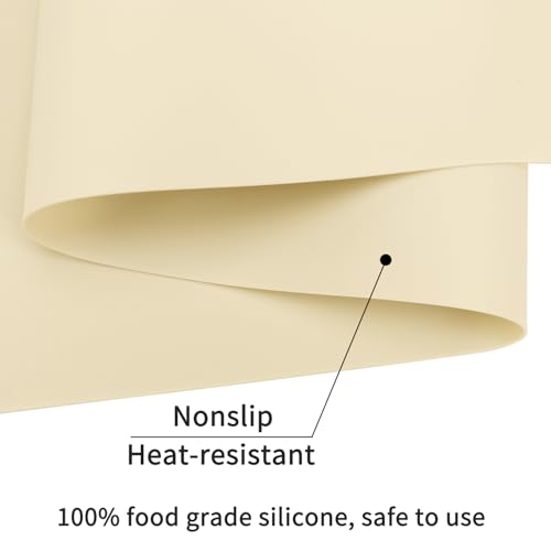 Extra Large Silicone Mats for Countertop (03-beige / 23.6"L x 15.7"W)