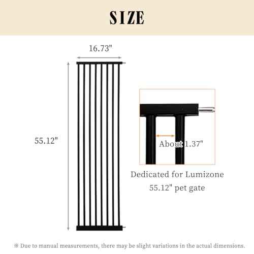 55.12" Extra Tall Pet Gate Extension Kit 16.73" Wide Black (55.12" H-black / 16.73" W, Extension)