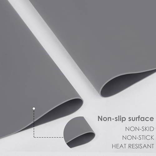 Extra Large Silicone Mats for Kitchen Counter (05-dark Gray / 27.6"L x 16"W)