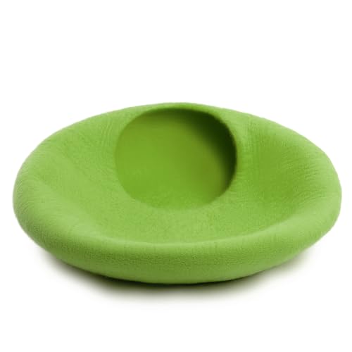 Premium Felt Cat Cave Bed (Green Plain)