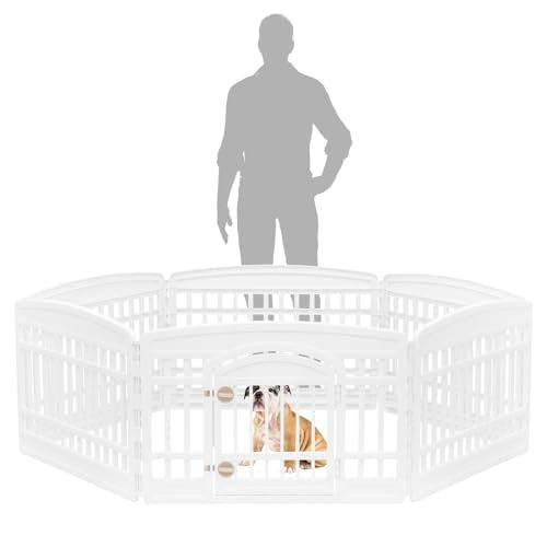 6 Panel Dog Playpen (6 Panel - 24" H / White)