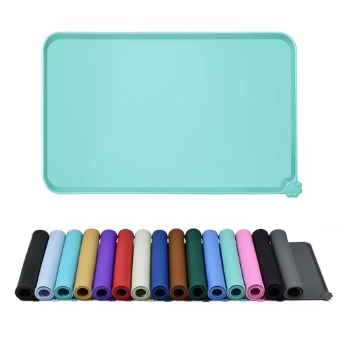 Silicone Pet Feeding Mat (Teal / 18.5" x 11.5")