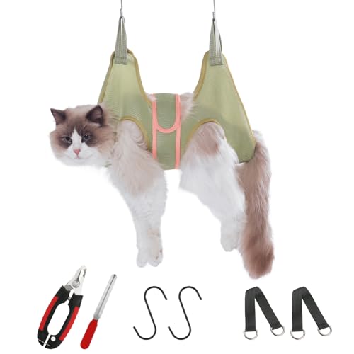 Cat Grooming Hammock for Nail Trimming (S（for cats 12-25lbs）)