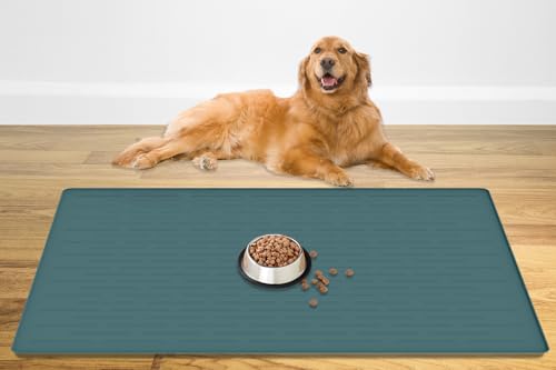 48" x 32" Largest Pet Food Mat (Dark Green / 48"L x 32"W)