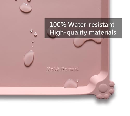 L Silicone Non Slip Pet Food Mats (22" x 14" / Neutral Pink)