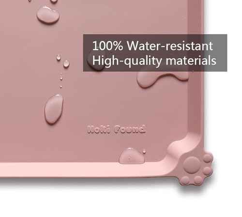 Large Non Slip Pet Feeding Mats (24" x 16" / Neutral Pink)