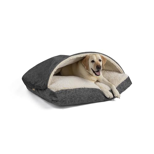 Rectangle Cozy Cave Dog Bed (Merlin Pewter / Medium)