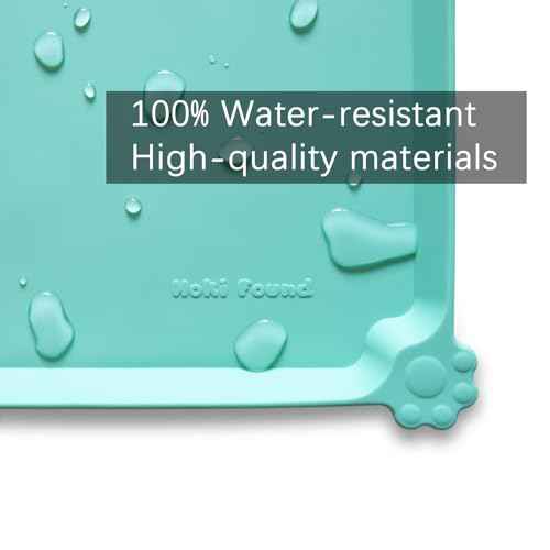 L Silicone Non Slip Pet Food Mats (22" x 14" / CoolMint)