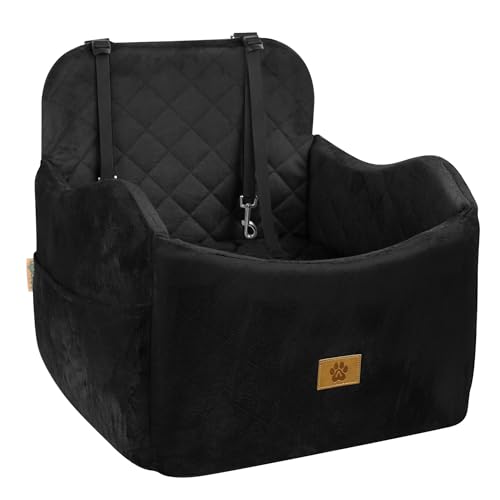 Dog Car Seats for Small Dogs Up to 35 lbs (Black)