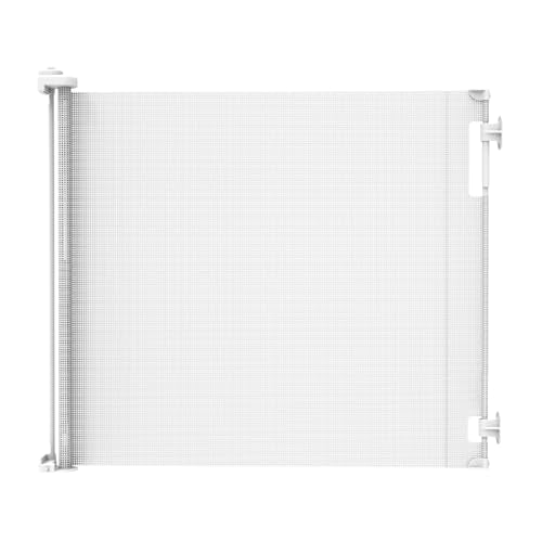 Retractable Baby Gate (White / 41" Tall x 71" Wide)