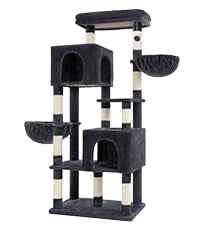 68.1" Cat Tree with Oversized Top Platform & Wide Base HCT059G (Smoky Gray / 68.1 inch)
