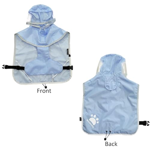 Dog Raincoat Waterproof (Light Blue / X-Large(37-55lb))