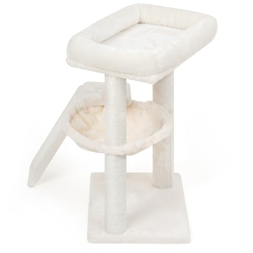 YOUPET Cat Tree with Cat Scratching Post for Indoor Cats (Beige / 25.59")