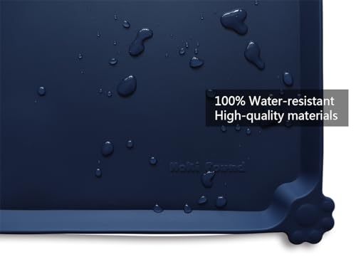 X Large Silicone Pet Feeding Mats (28" x 20" / French Navy)