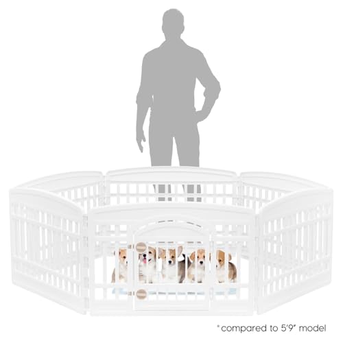 6 Panel Dog Playpen (6 Panel - 24" H / White)