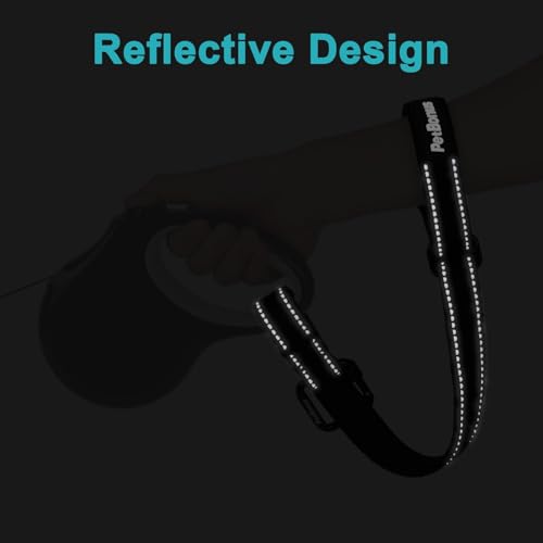 Dog Leash Wrist Strap (Black, Black / 2 Packs)