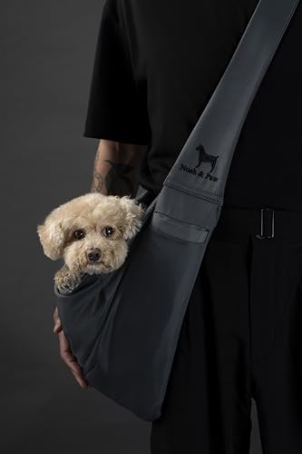 Dog Sling Carrier for Small Dogs 5 (Grey / 18.0"L x 10.0"W x 6.5"H)