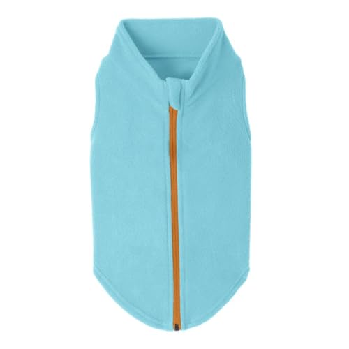 Zip Up Fleece Dog Sweater (2X-Large chest (~25.5") / Turquoise)