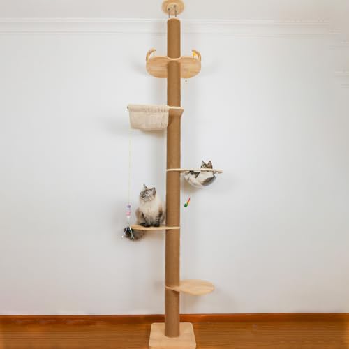 Floor to Ceiling Cat Tree Height (5-tier cat tree)
