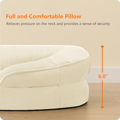 Orthopedic Waterproof Medium Dog Bed Sofa (Medium(36 x 25.5 x 6 inch) / Beige)
