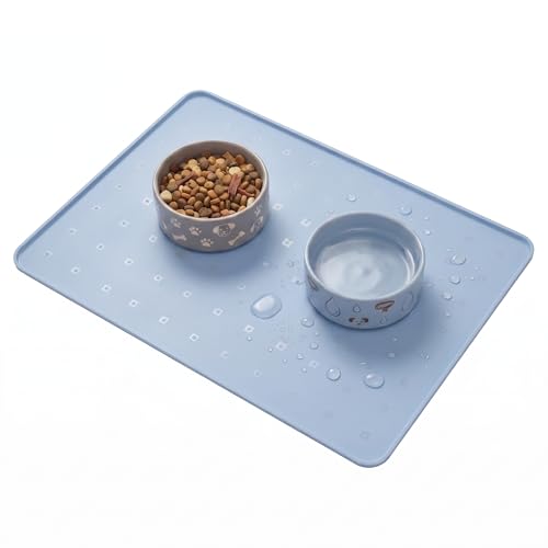 Silicone Pet Feeding Mat (blue / 26*18)