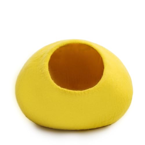 Luxurious Merino Wool Cat Cave (Yellow Plain)
