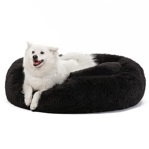 Dog Bed Calming Anti (36" / Pure Black)