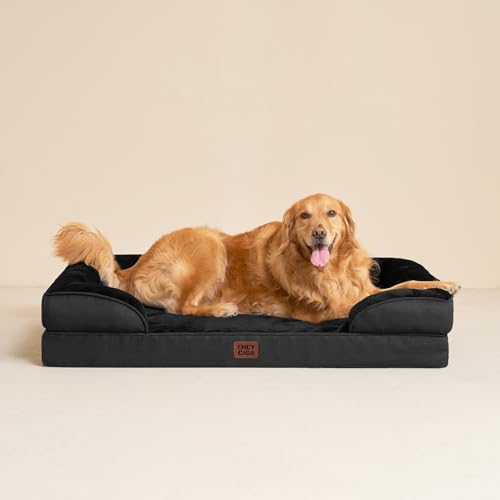 Orthopedic Dog Beds Large Sized Dog (Black / 36.0"l X 27.0"w X 6.5"th)