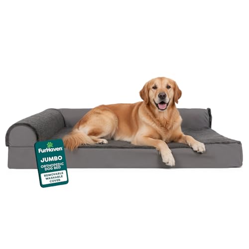 Orthopedic Dog Bed for Large Dogs (Jumbo / Platinum Gray)