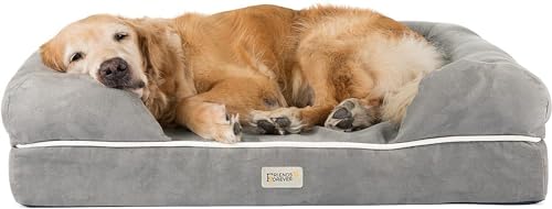 X Large Dog Bed (Memory Foam Dog Bed / Chester Grey / 44.0"L x 34.0"W x 10.0"Th)