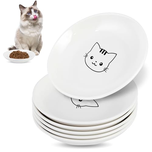 6 Pack Cat Food Bowl (White-C)
