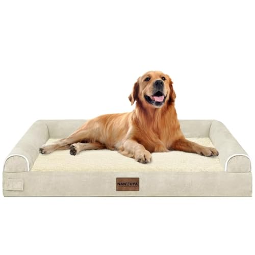 Orthopedic Dog Bed for X (Beige / 40.0"L x 32.0"W x 6.5"Th)