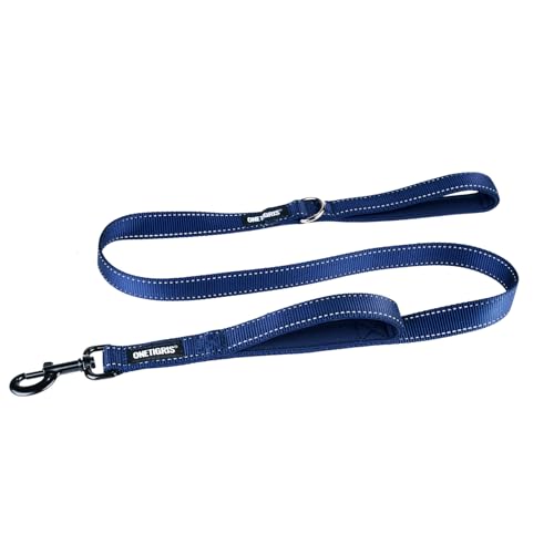 No Pull Dog Leash with Handle for Medium Large Dogs (Blue / 4FT)