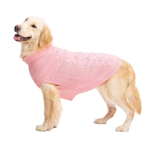 Turtleneck Dog Sweater (Small/Medium / Flesh Pink)