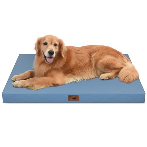 Waterproof Orthopedic Outdoor Dog Bed XL for Extra Large Dogs (Blue / 44.0"L x 32.0"W x 3.5"Th)