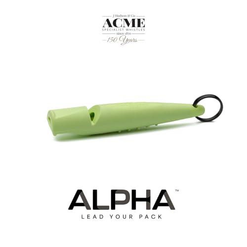Alpha 211.5 Professional Dog Training Whistle with Enhanced Ergonomic Grip. BPA (Lime Green)