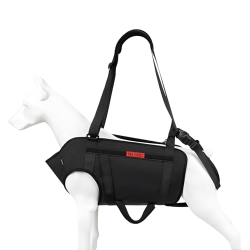 Full Body Dog Carry Sling for Large Dogs (Black / L)