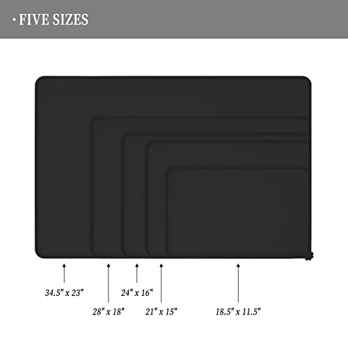Silicone Pet Feeding Mat (Charcoal / 24" x 16")