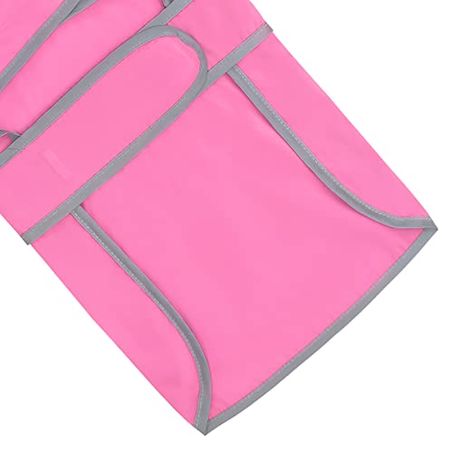 Clear Hooded Dog Raincoat Jacket Poncho with Dog Leash Hole Pink XL (X-Large / Pink)