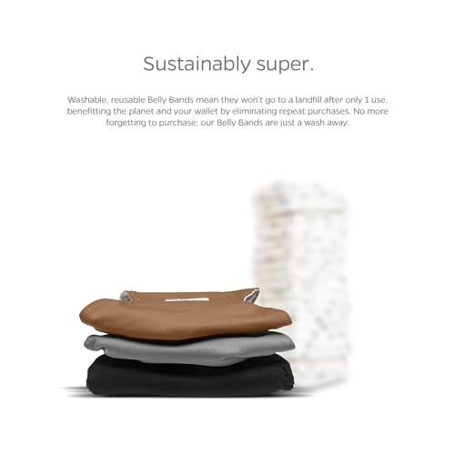 Washable Belly Bands for Male Dogs (Large (20-25") / Natural)