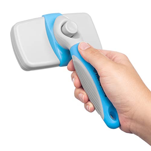 Self Cleaning Slicker Brush for Dogs and Cats (White / 1 Count (Pack of 1))