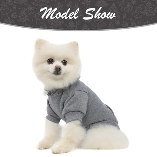 Dog Hoodie for Large Medium Small Dogs (Grey / Small/Medium)