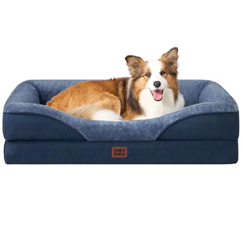 Orthopedic Dog Bed for Large Dog (Navy / 36x27x7)