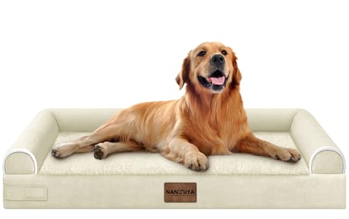 Orthopedic Dog Bed for X (Beige / 40.0"L x 32.0"W x 6.5"Th)
