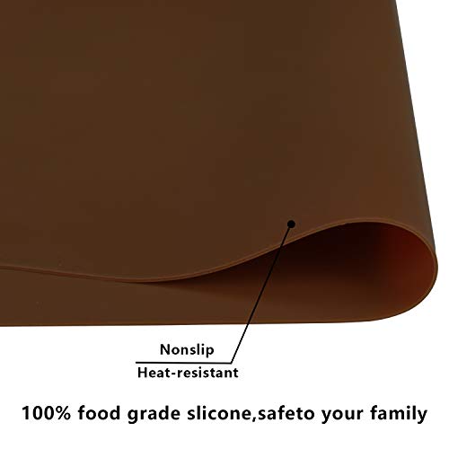 Extra Large Silicone Table Mat (01-coffee / 23.6"L x 15.7"W)