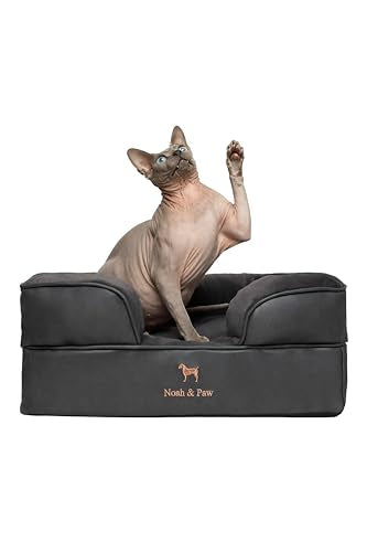 Small Dog Bed (Vegan Leather - Charcoal / Small)